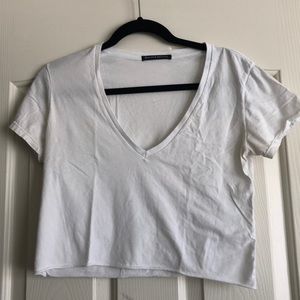 White Crop Tee